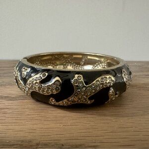 Nordstrom Sequin Bracelet Black and Gold Open Clasp